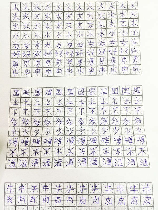 Homework - Learning how to write Chinese