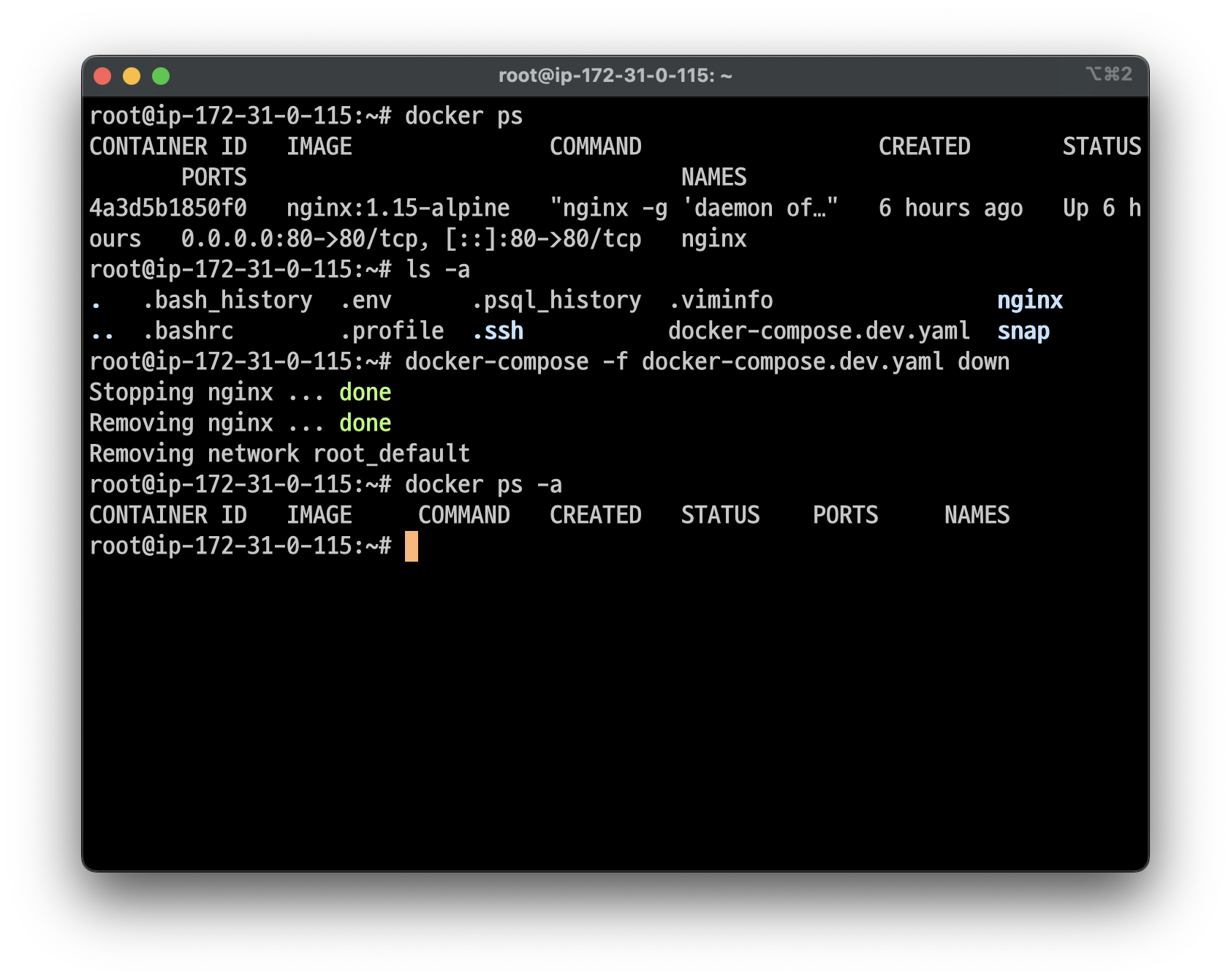 nginx 종료