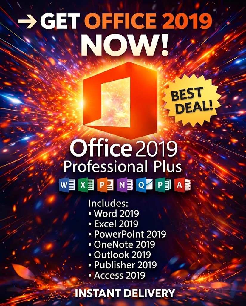 Office 2019 Pro Plus – Full Apps Included – Activation Key – Auto