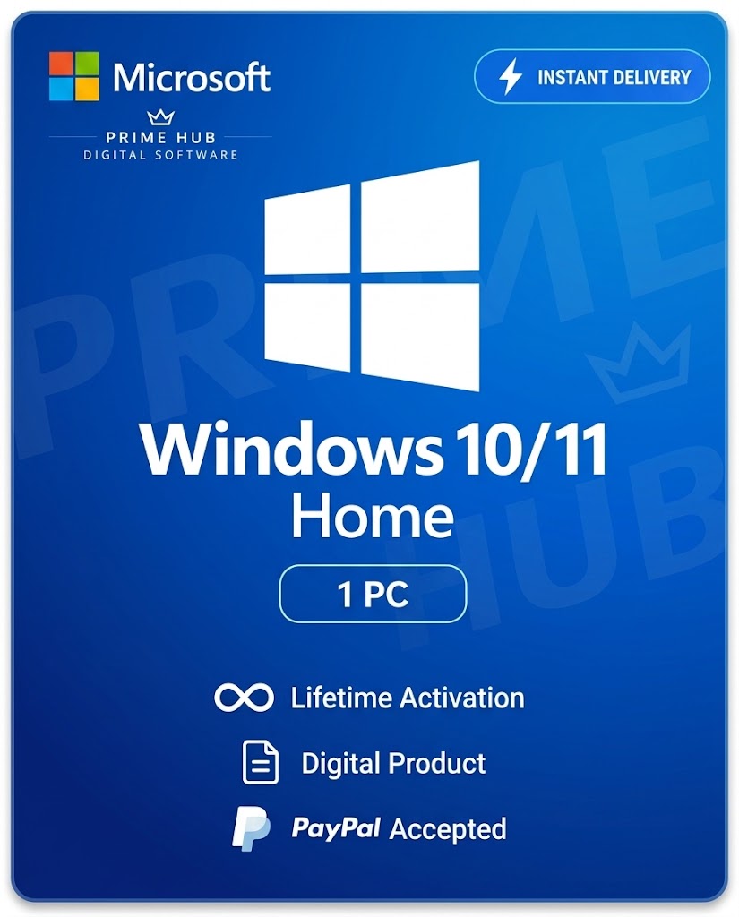 Windows 10 / 11 Home Retail | 1 PC | Online Activation | Instant Delivery