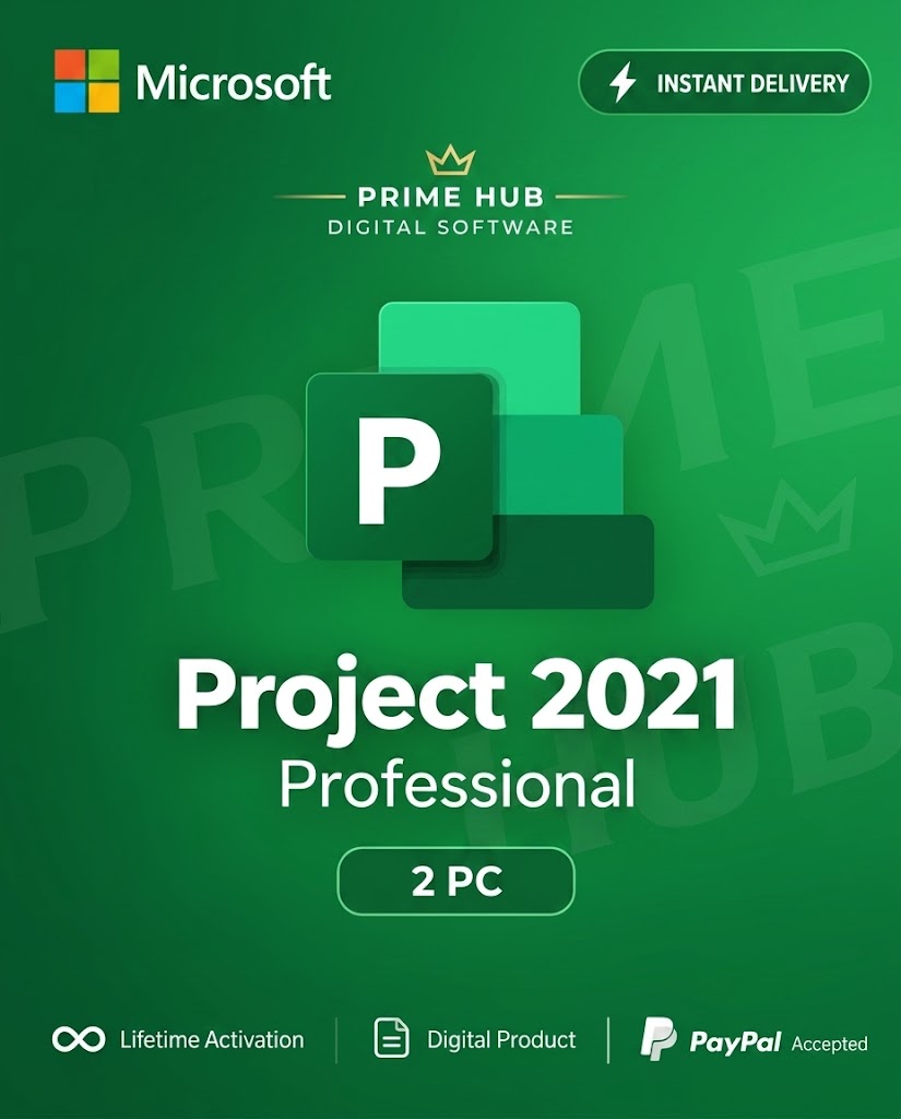Project 2021 Pro | 2 PCs | Retail Online | Lifetime | Instant Delivery