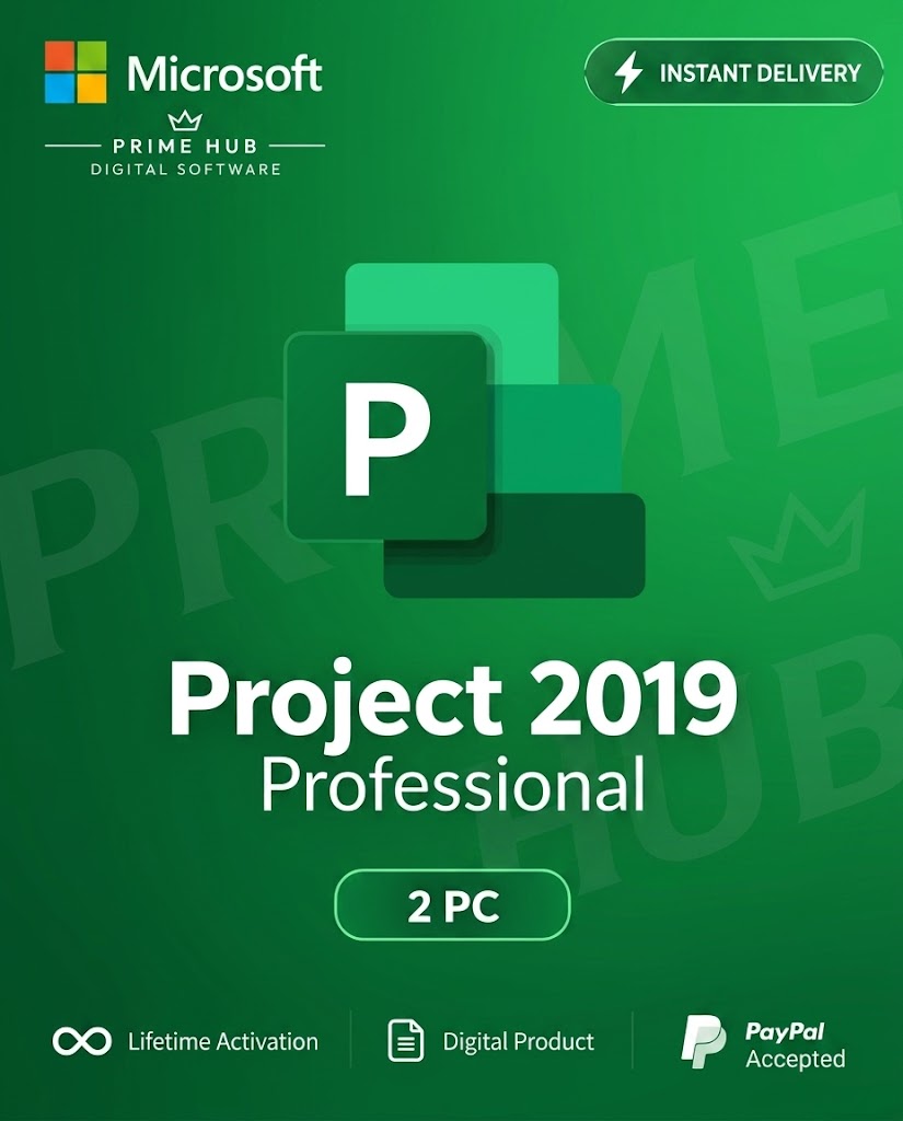 Project 2019 Pro | 2 PCs | Retail Online | Lifetime | Instant Delivery