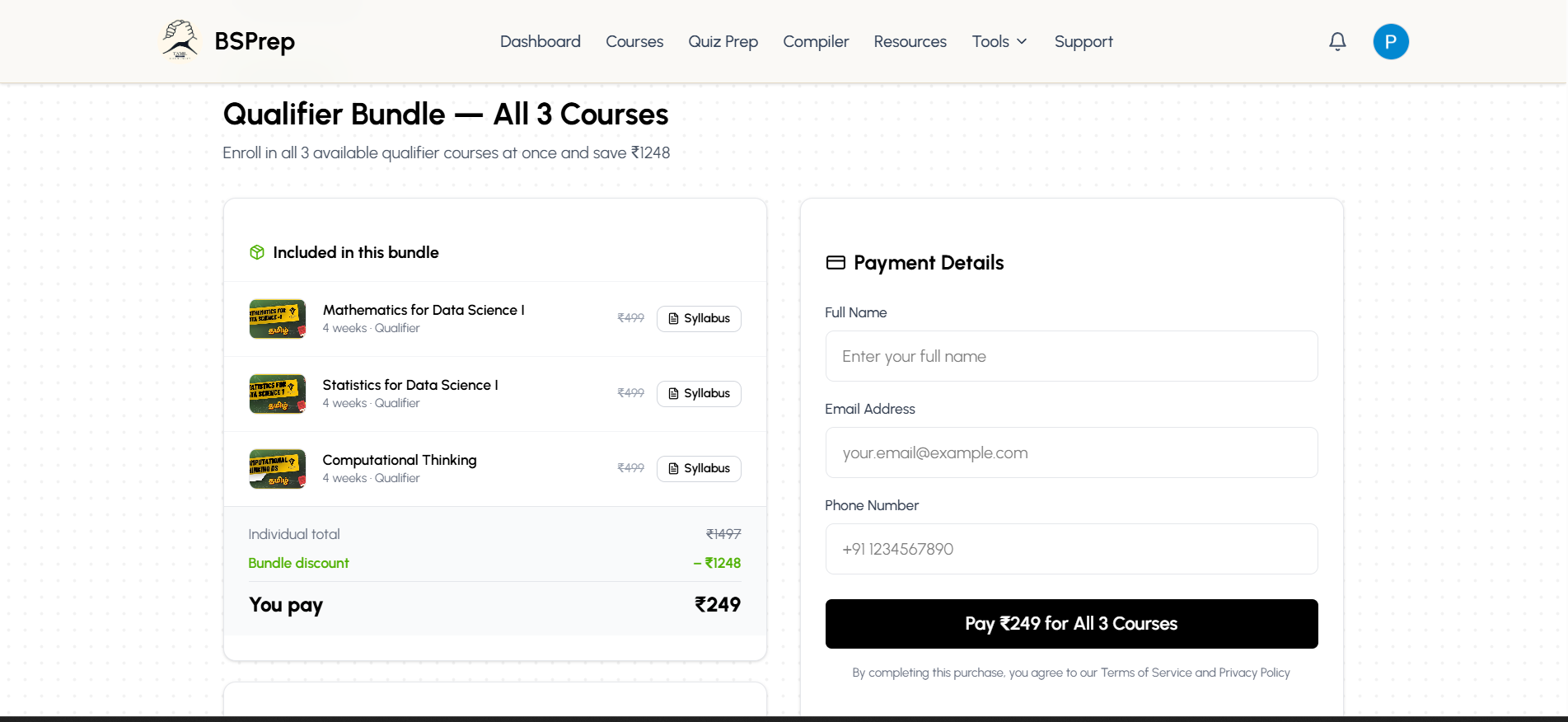 Payment flow preview
