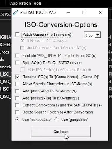 PS3 ISO Tools设置