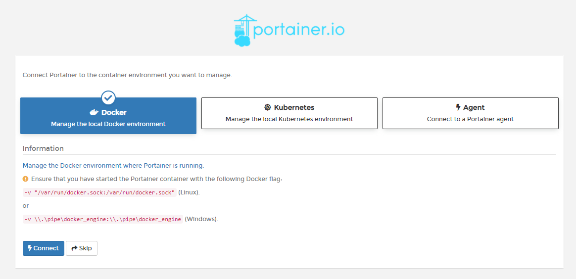 Portainer 管理配置页