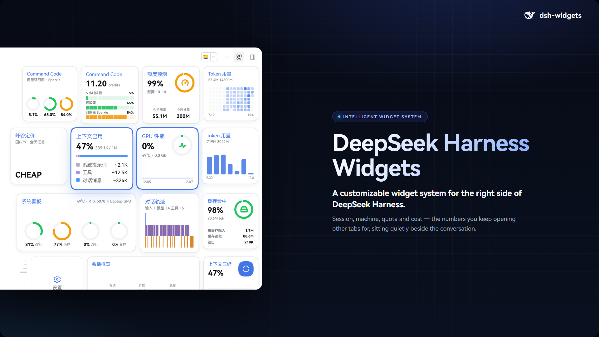 DeepSeek-Harness Widgets preview