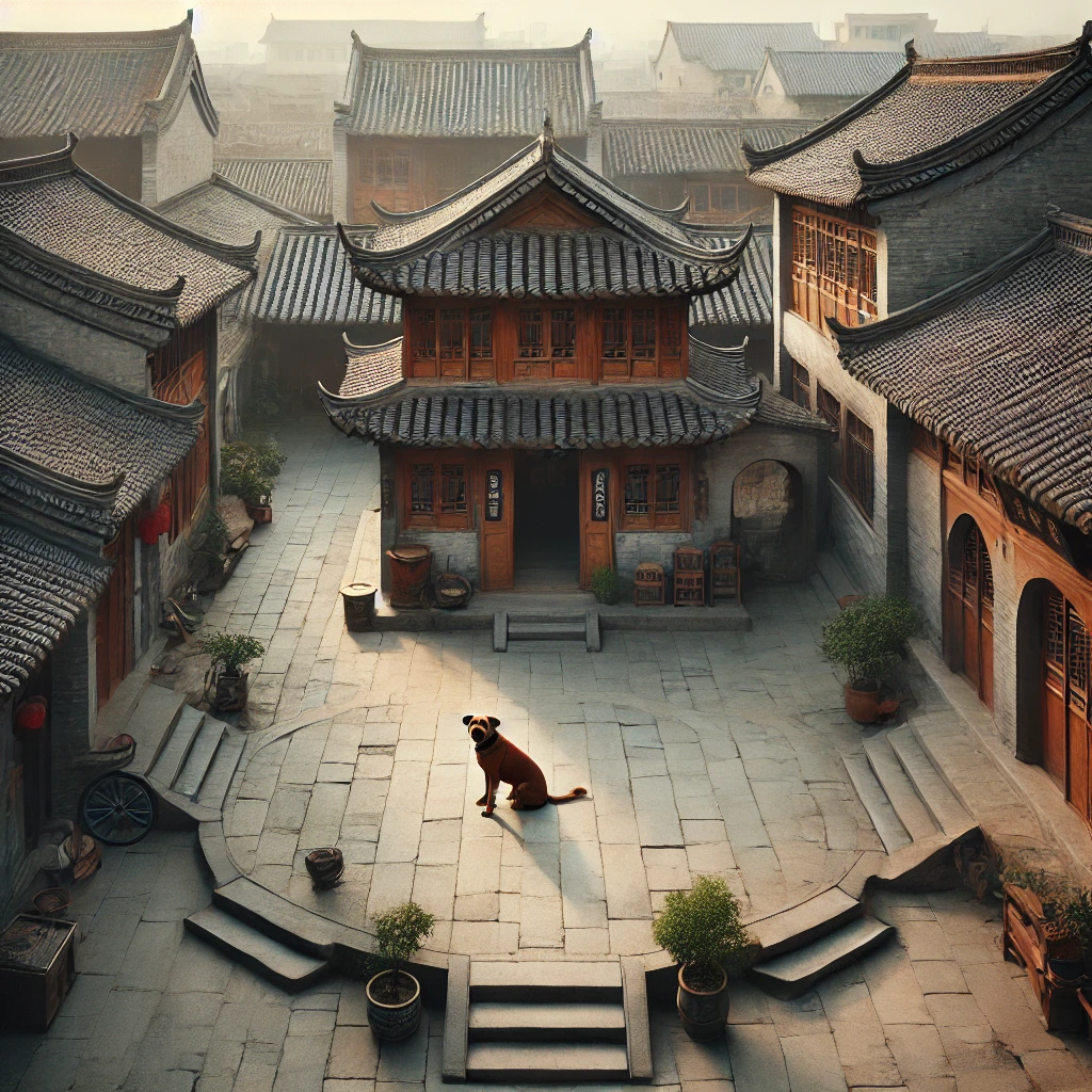 《庭院与狗》 by ChatGPT