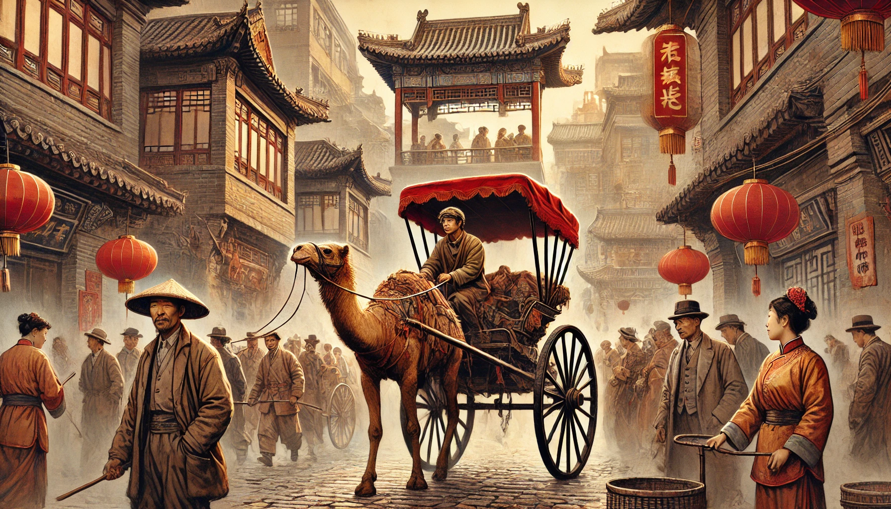 《骆驼祥子》 by DALL·E