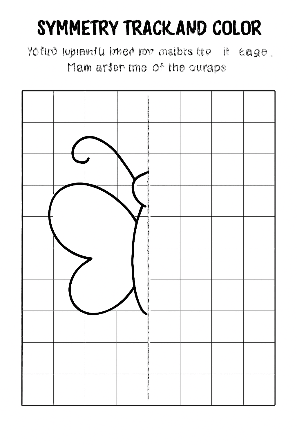 Symmetry Trace and Color Worksheet Thumbnail