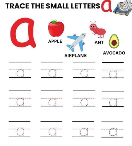Alphabets Trace Small letters Activity Thumbnail