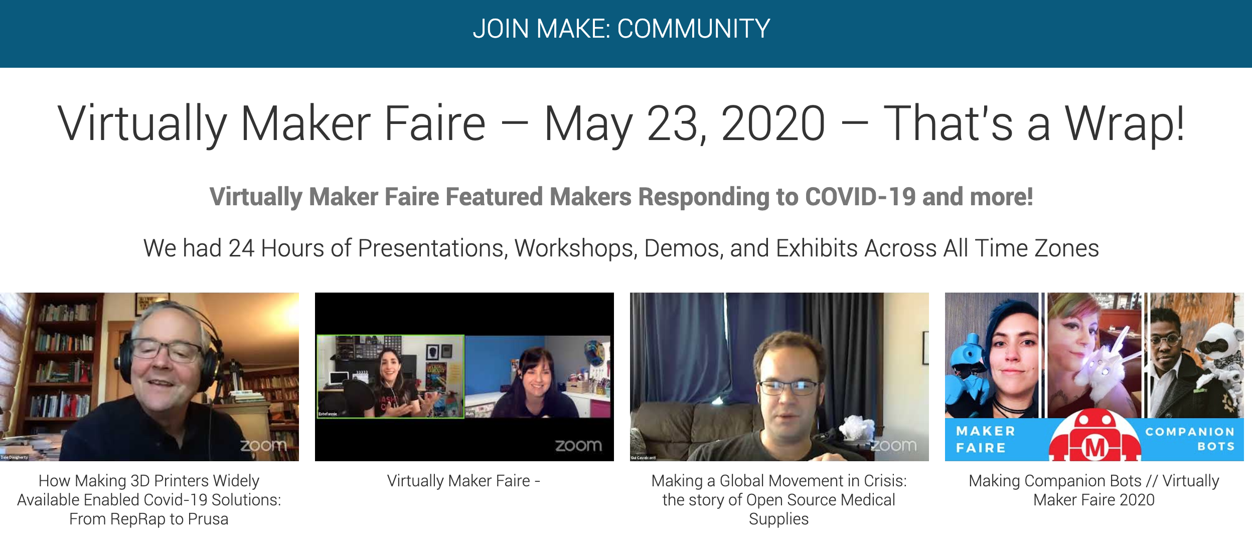 Virtually Maker Faire