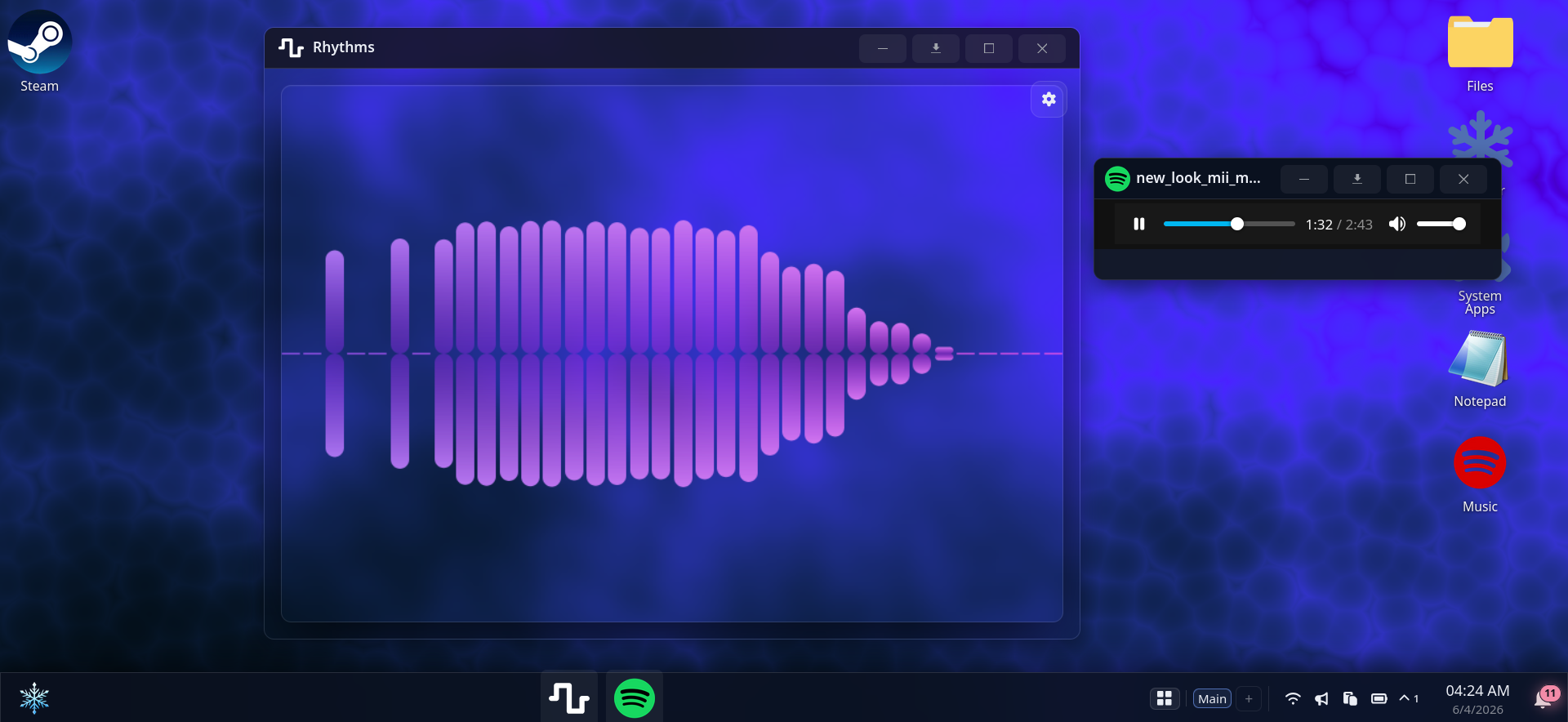 Audio Mixer & System Sounds