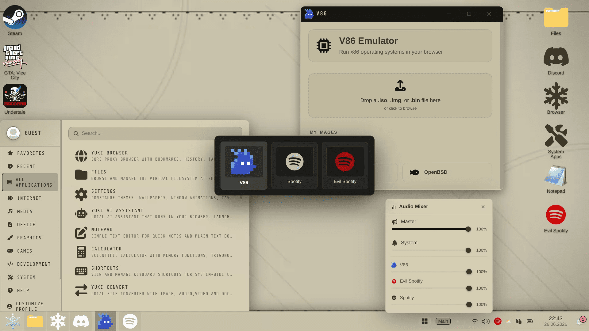 Start Menu & App Grid