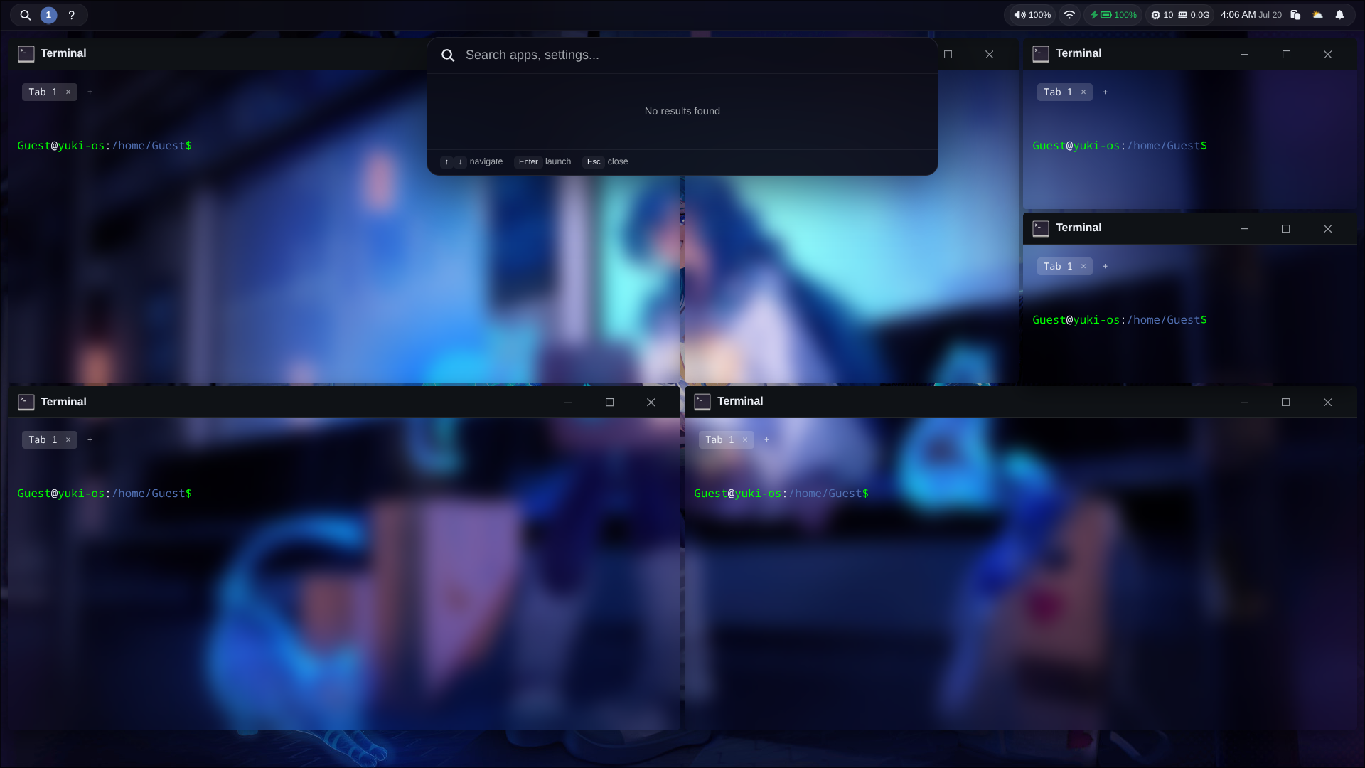 YukiOS Screenshot