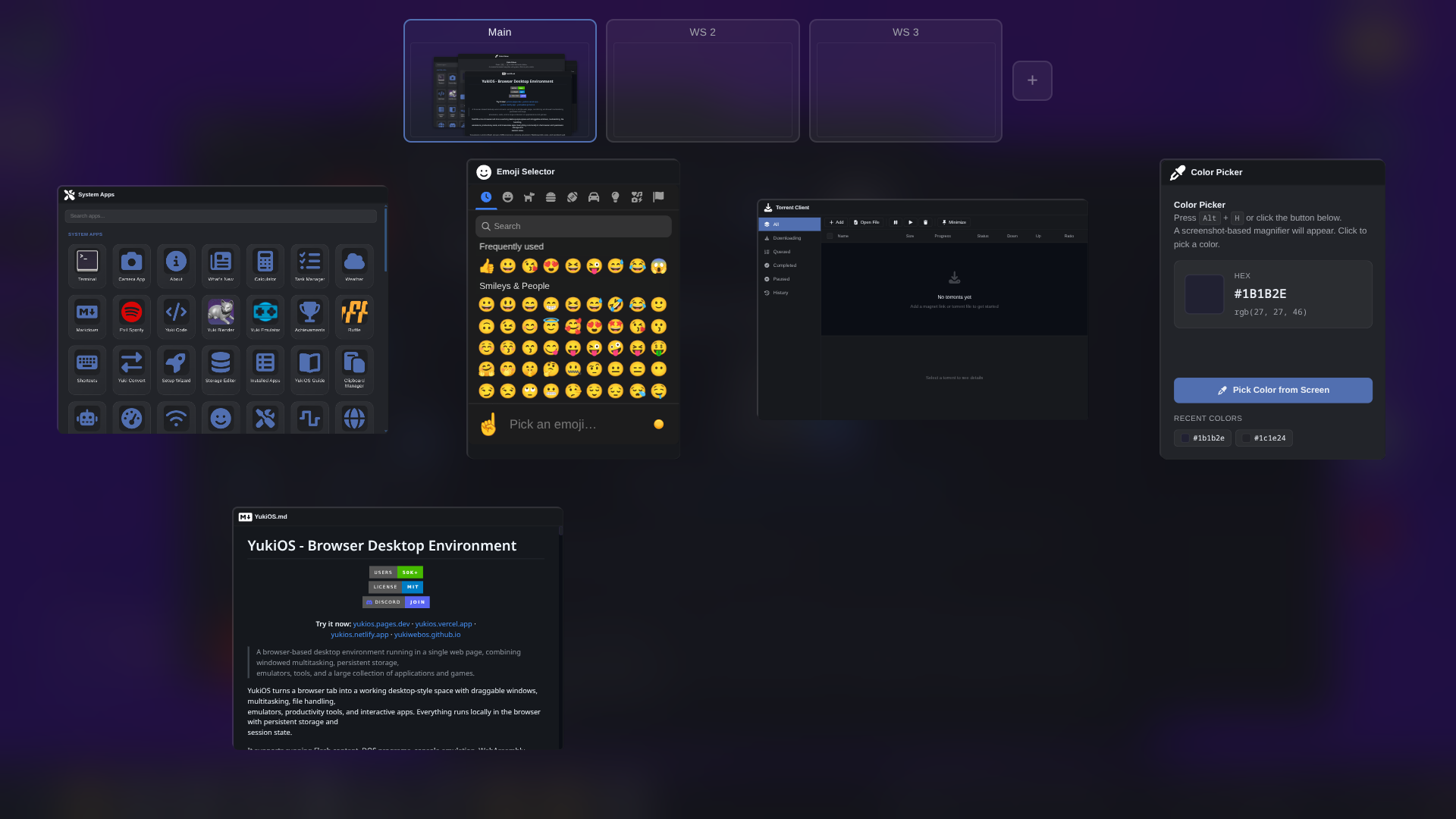 Multi-Workspace Desktop