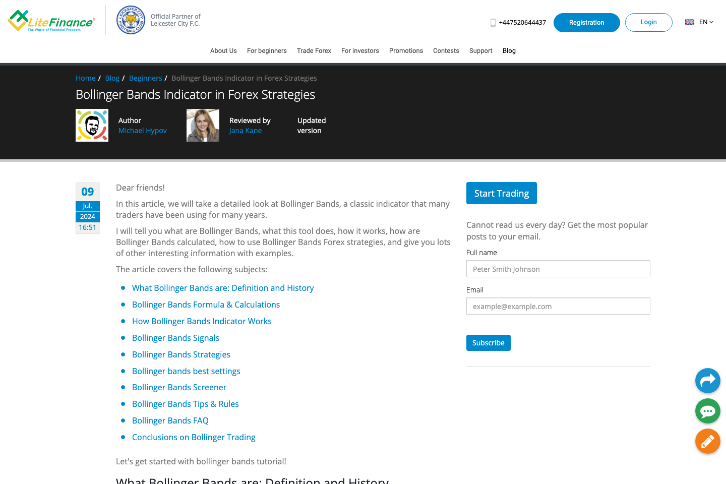 Bollinger Bands Guide: Trading Strategies & Best Settings | LiteFinance 캡처