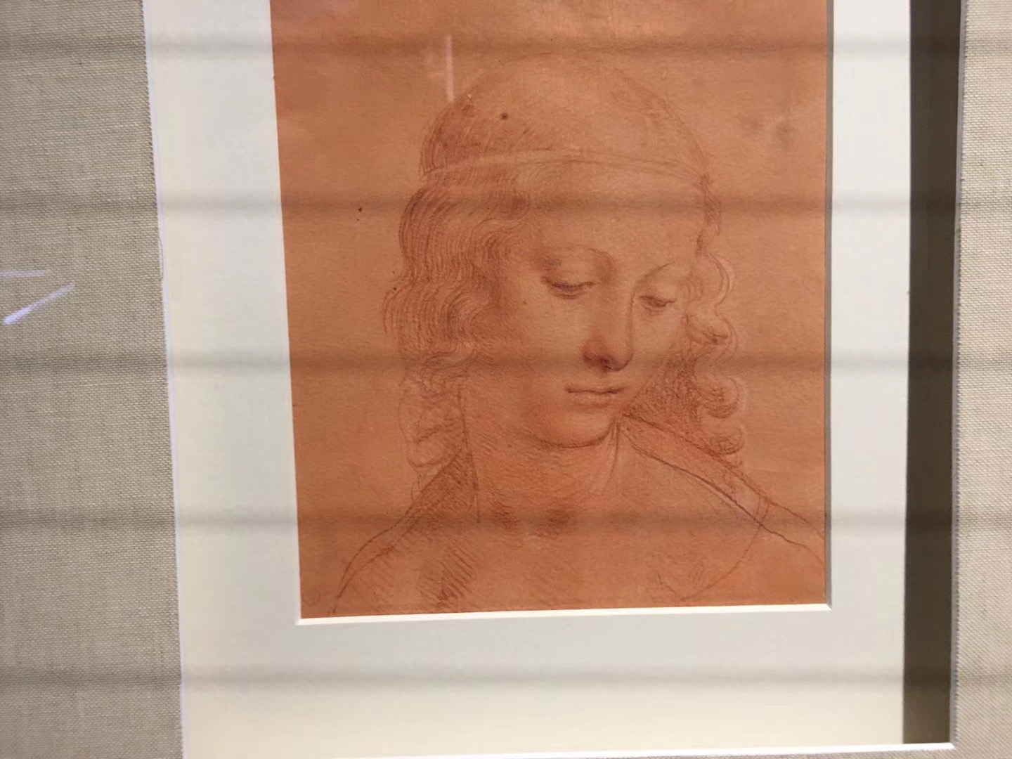 达芬奇的“女孩头部像”，自己比较喜欢的一幅作品，还专程买了相似的纪念品