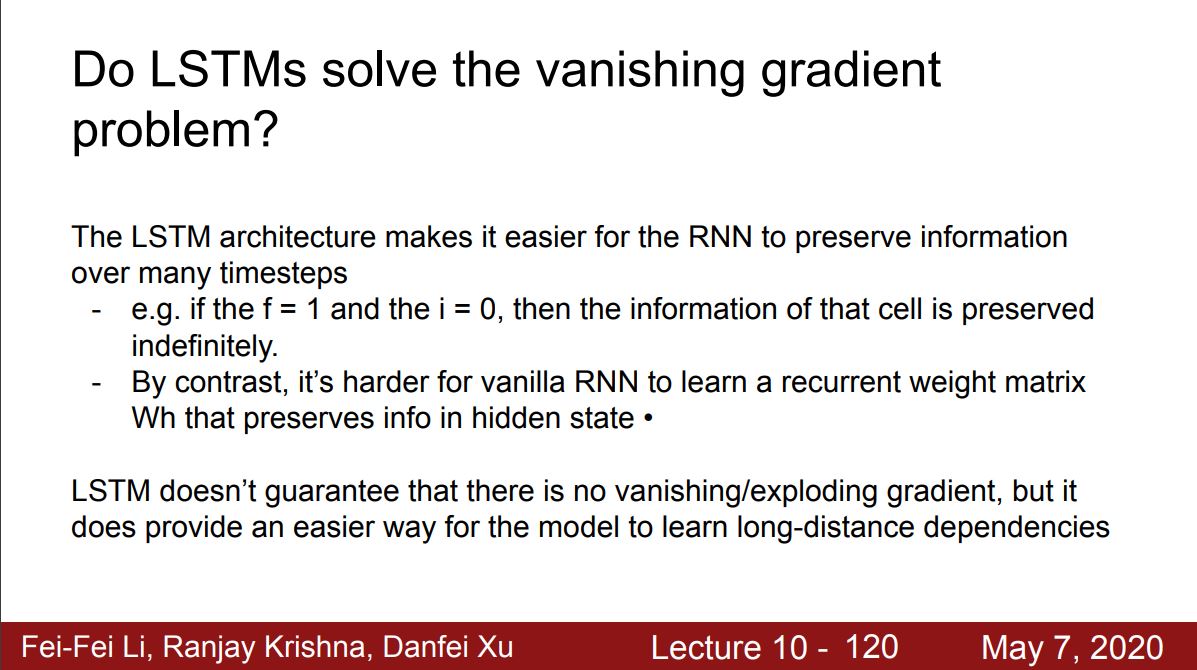 LSTM可以很好缓解梯度问题，但是不能完全避免