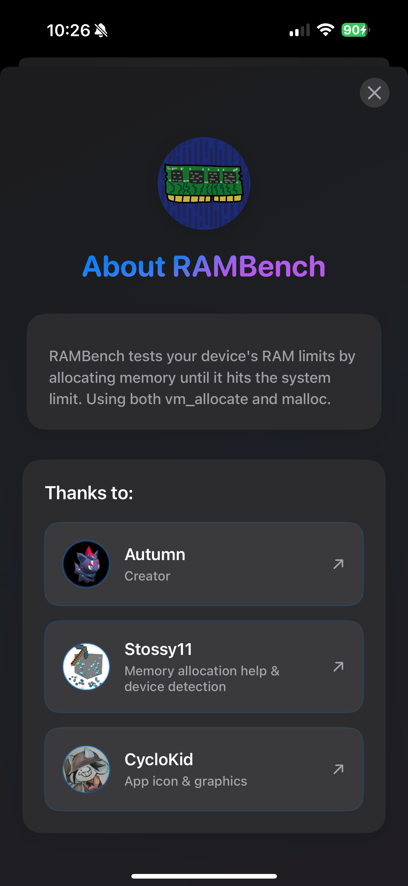 RamBench screenshot 4