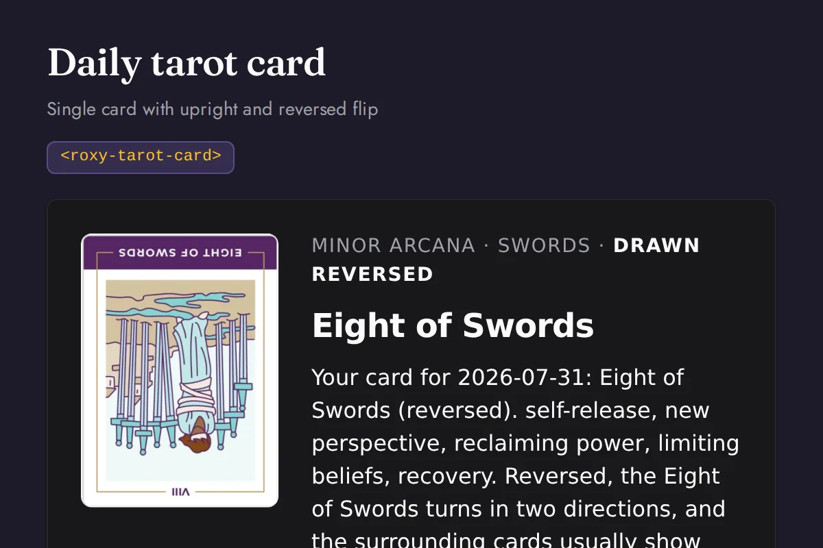 Tarot card: Single card with upright and reversed flip