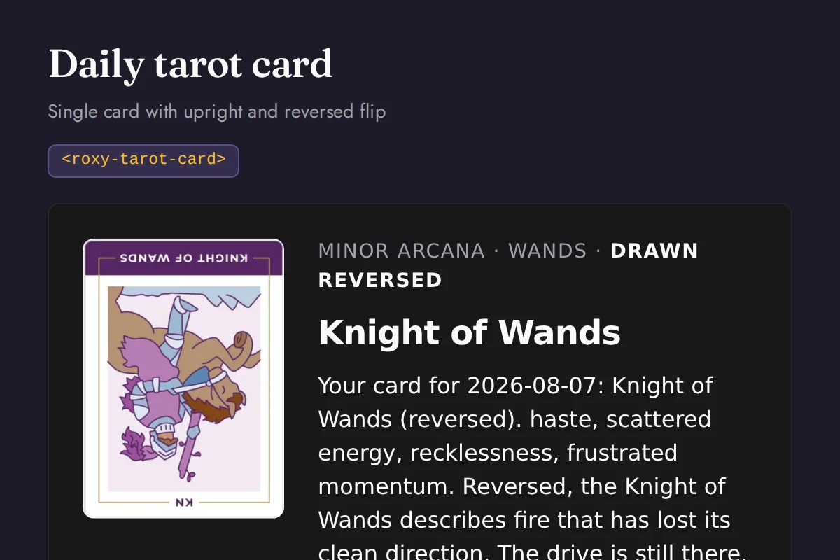 Tarot card: Single card with upright and reversed flip