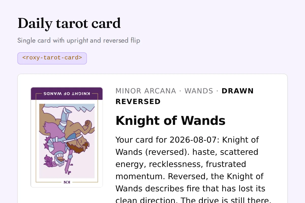 Tarot card: Single card with upright and reversed flip