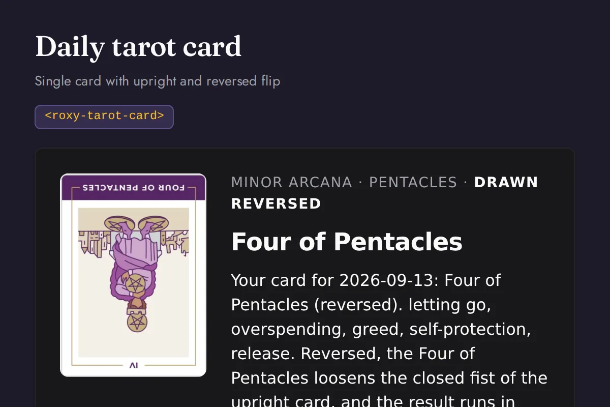 Tarot card: Single card with upright and reversed flip