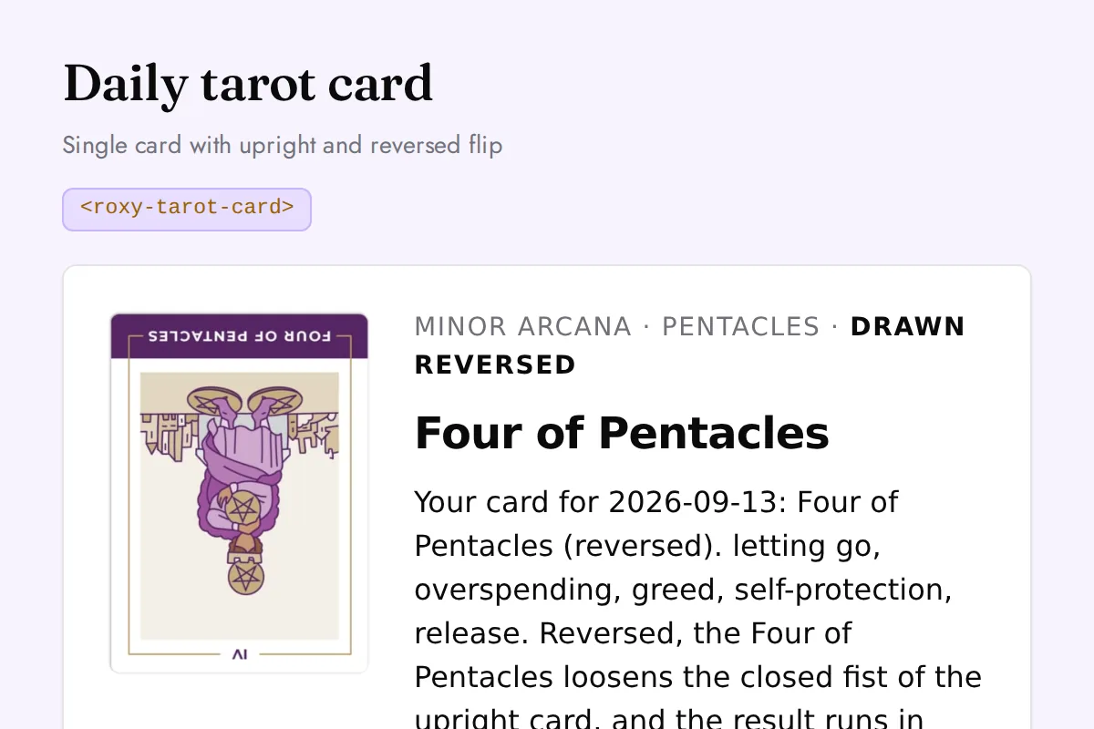 Tarot card: Single card with upright and reversed flip
