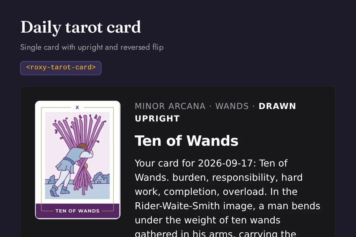 Tarot card: Single card with upright and reversed flip