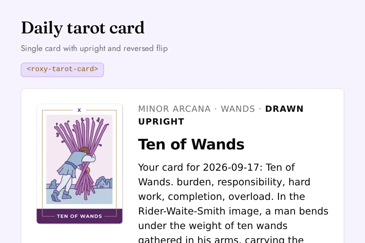 Tarot card: Single card with upright and reversed flip