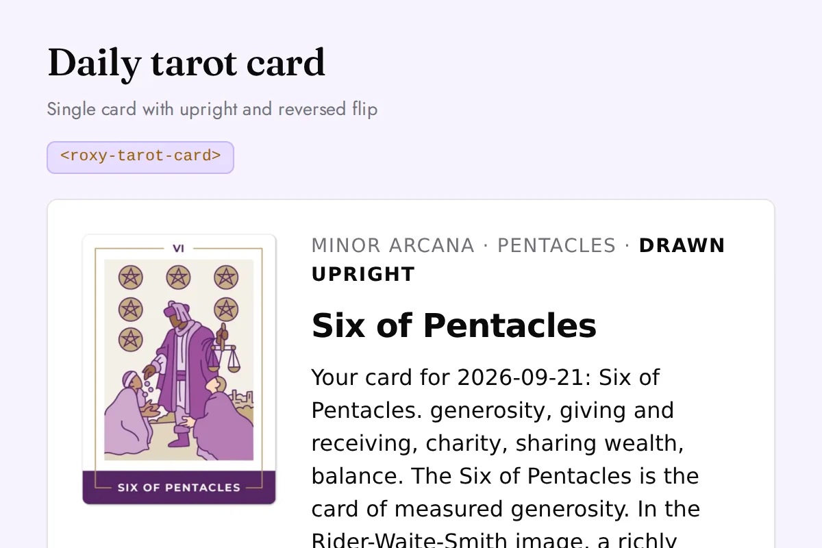 Tarot card: Single card with upright and reversed flip