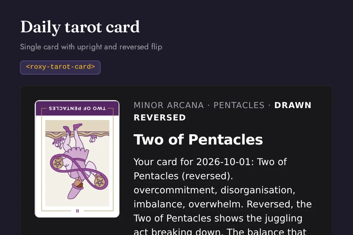Tarot card: Single card with upright and reversed flip