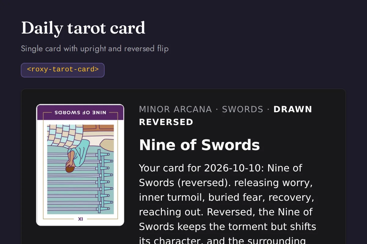Tarot card: Single card with upright and reversed flip