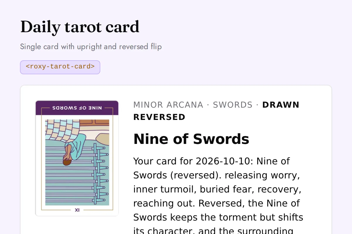 Tarot card: Single card with upright and reversed flip