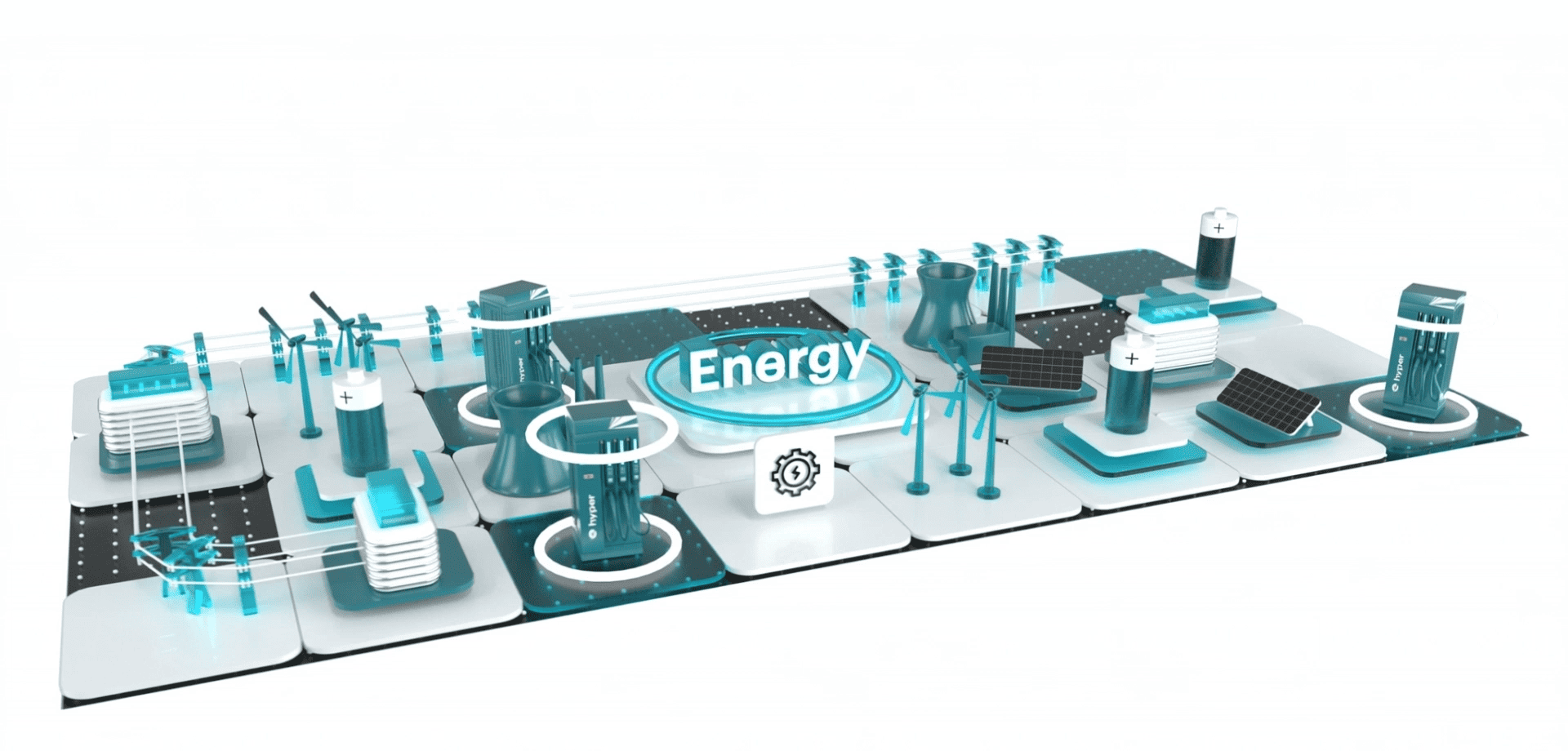 Energy infrastructure animation