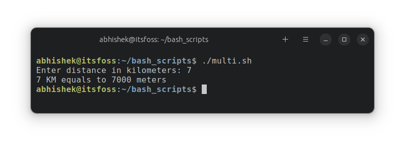 Multiplication in bash script