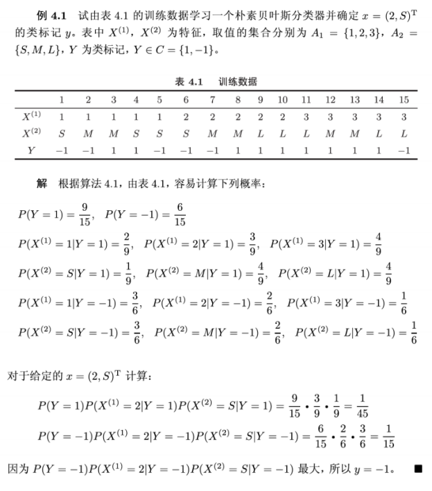 E4.1-朴素贝叶斯1（极大似然估计）