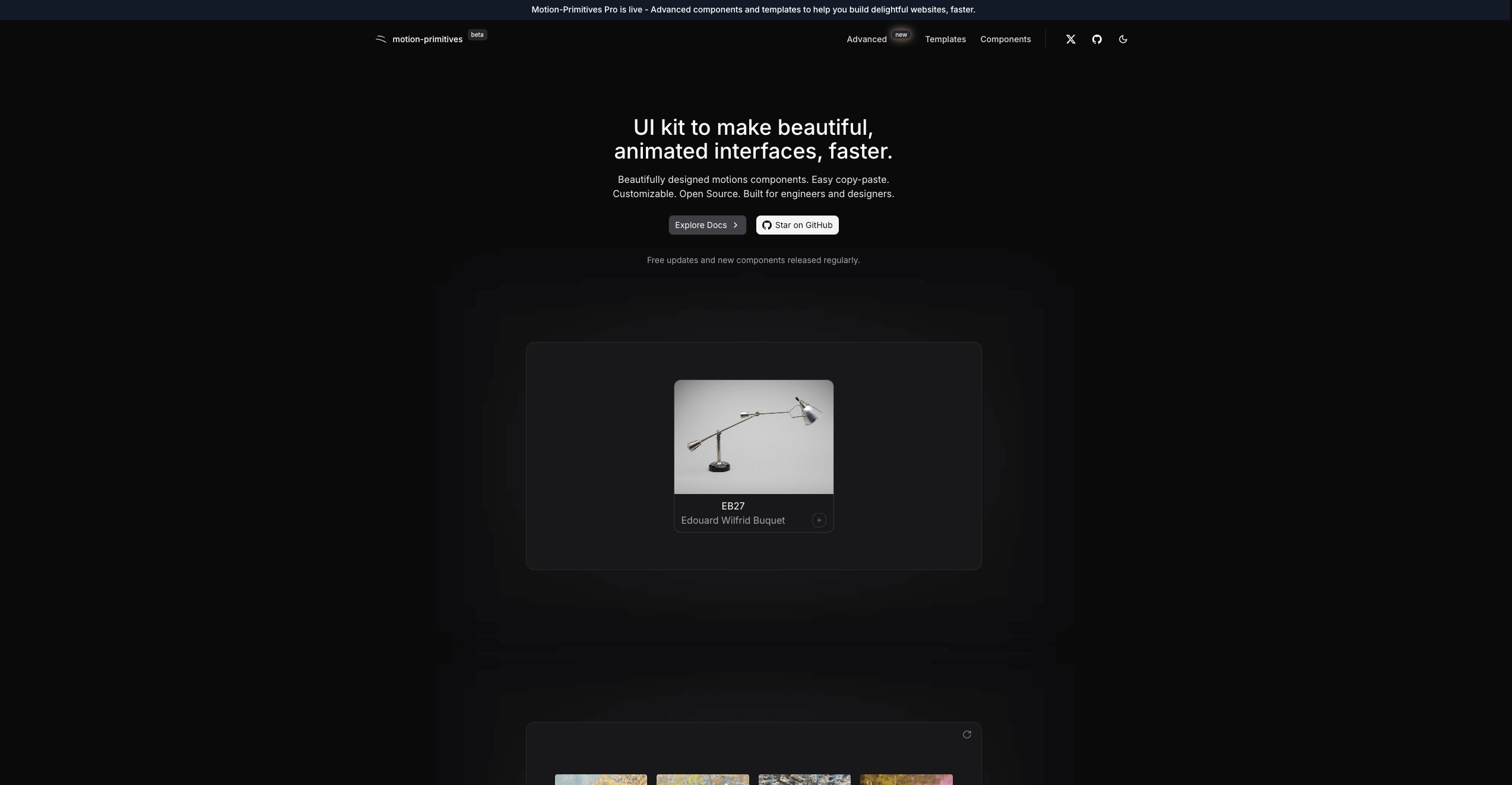 Motion Primitives components showcase