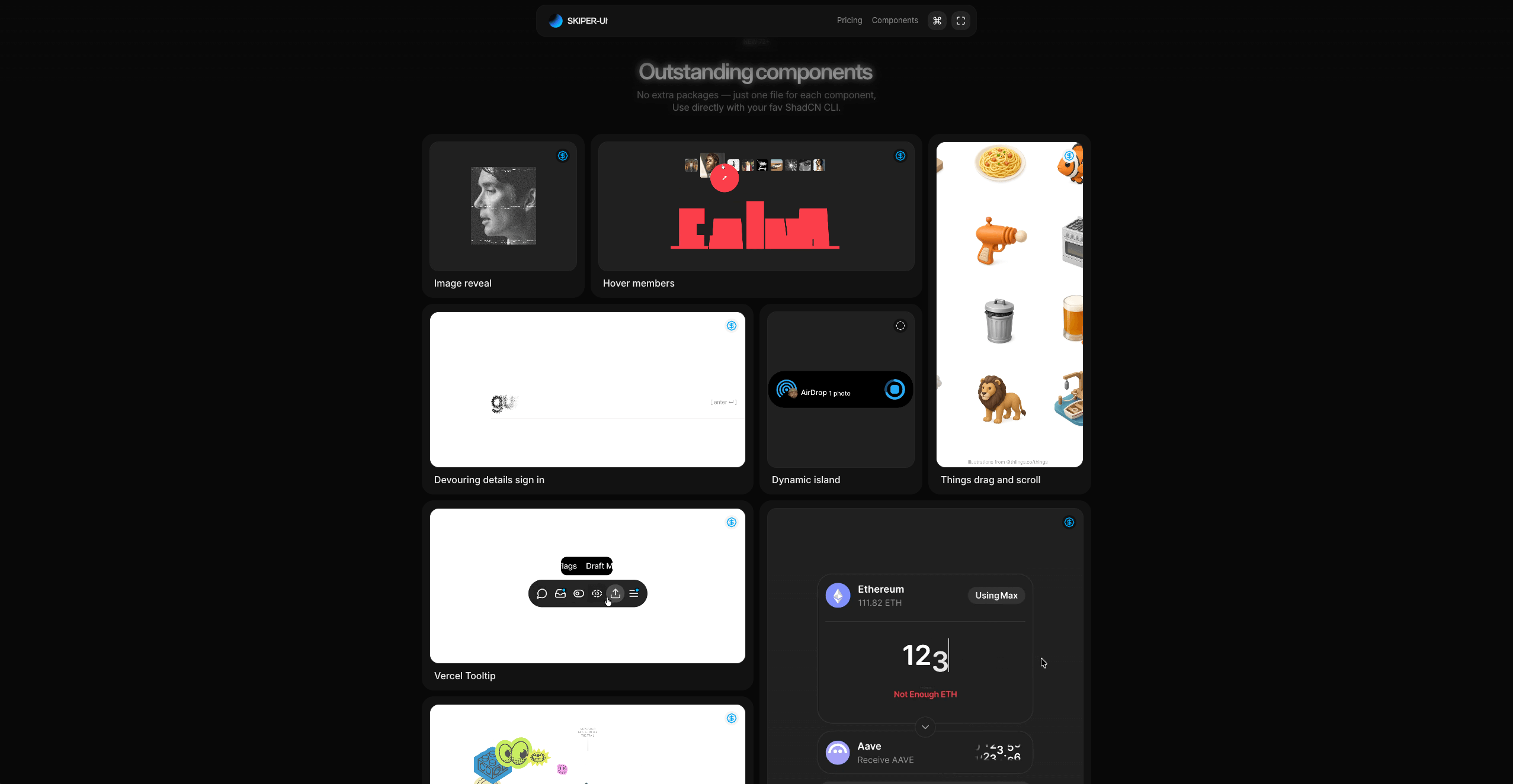Skipper UI components showcase