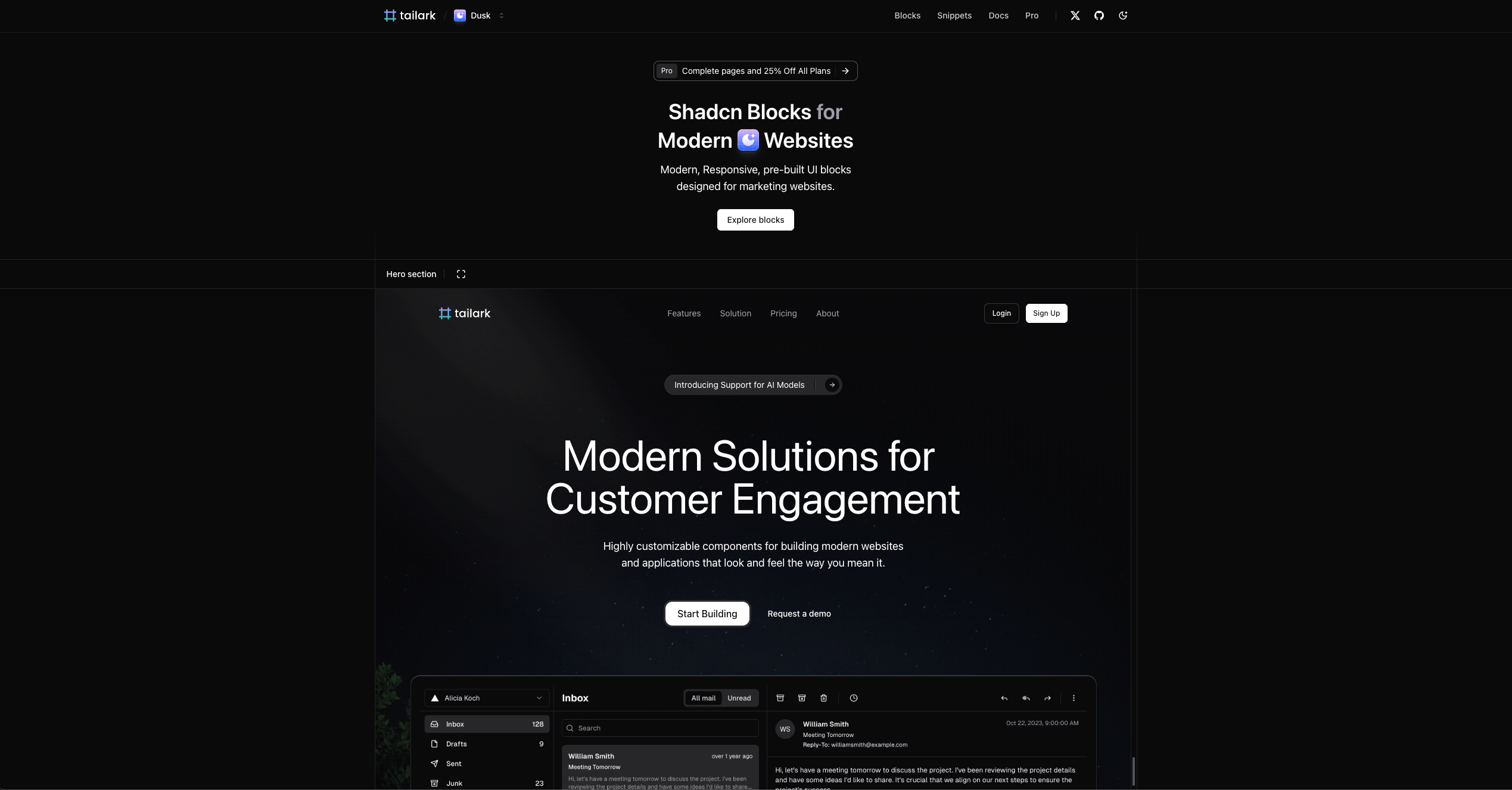 TailArc components showcase