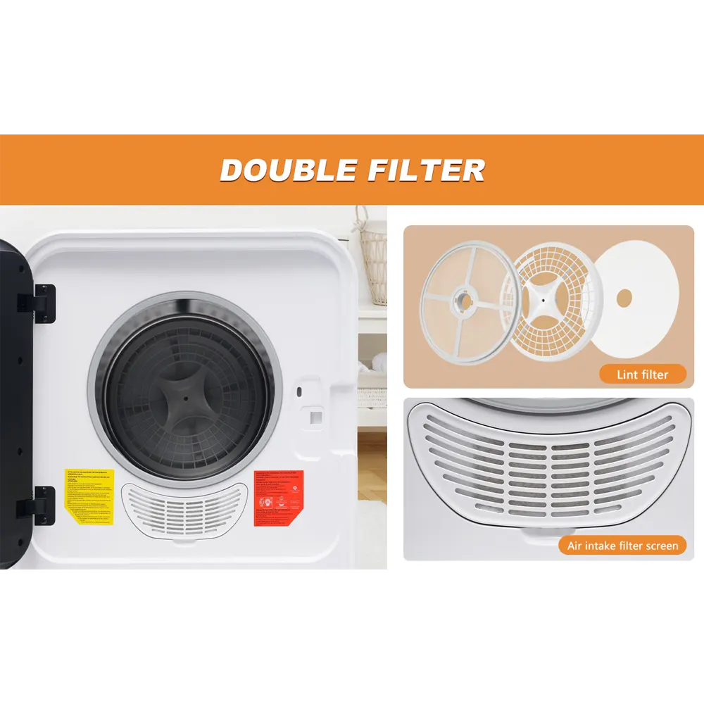 1.95 cu ft Compact Clothes Dryer with 5 Programs - Image 23