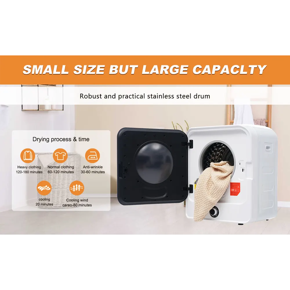 1.95 cu ft Compact Clothes Dryer with 5 Programs - Image 26