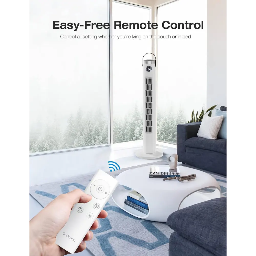 46-Inch Oscillating Tower Fan with Remote - Image 7