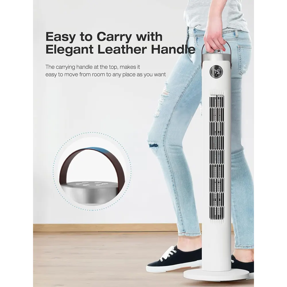 46-Inch Oscillating Tower Fan with Remote - Image 8