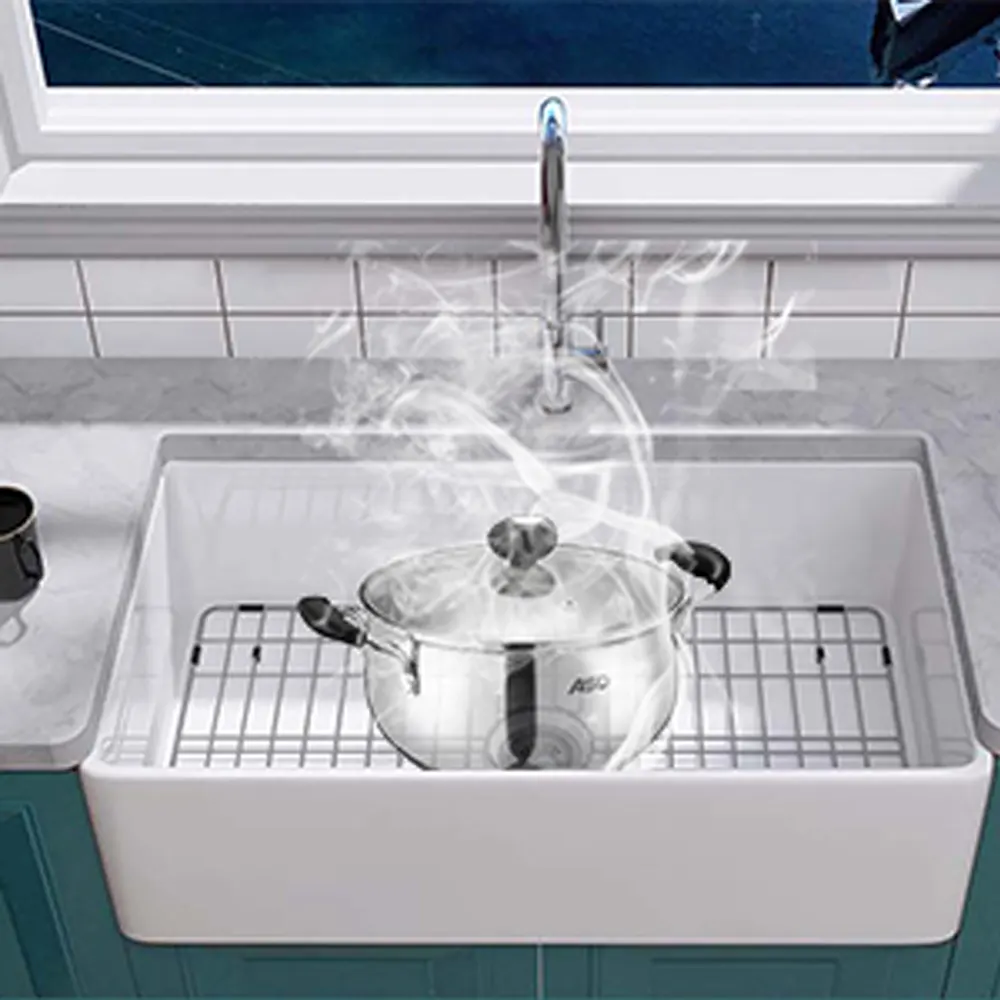 36-Inch Fireclay Farmhouse Kitchen Sink - Image 17