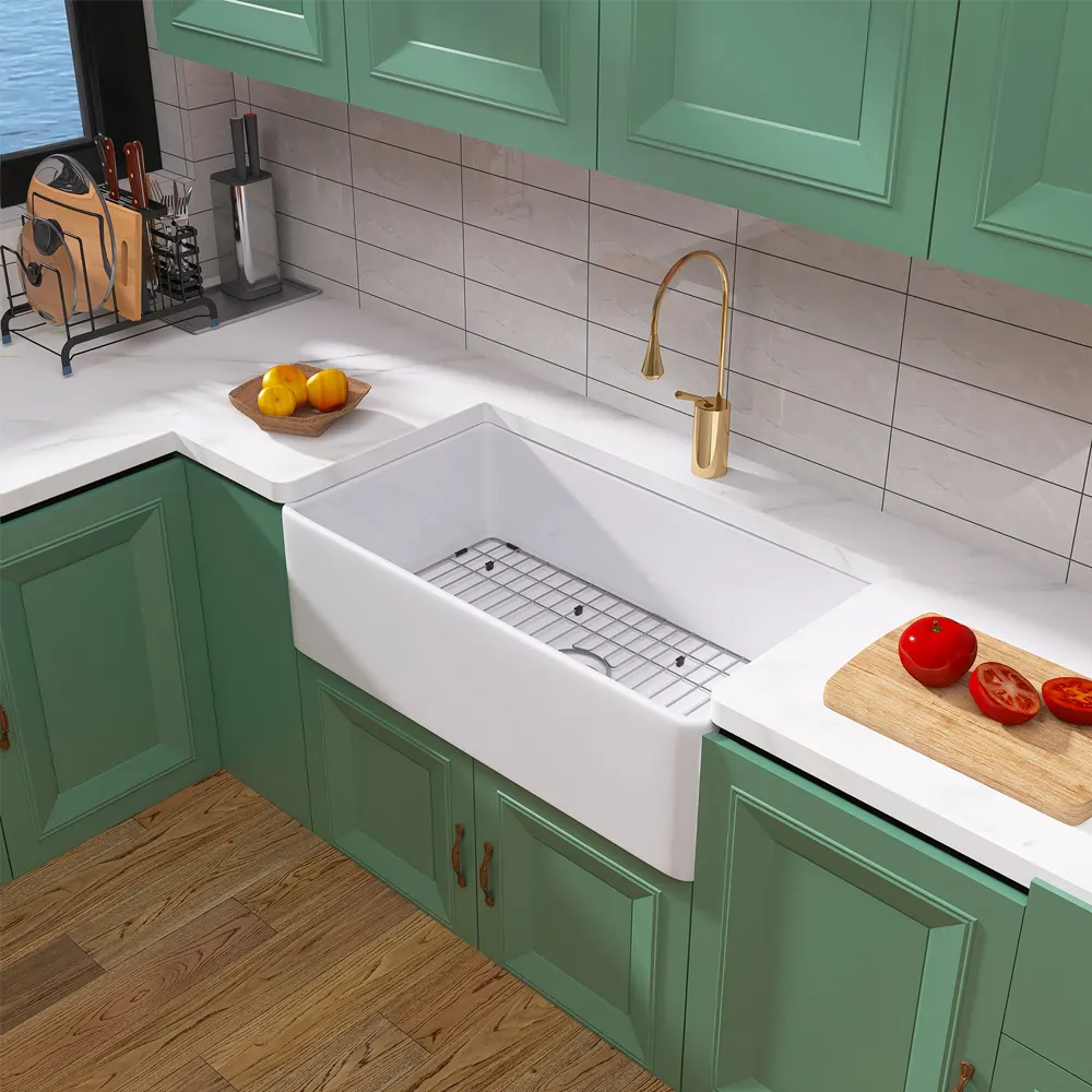 36-Inch Fireclay Farmhouse Kitchen Sink - Image 26