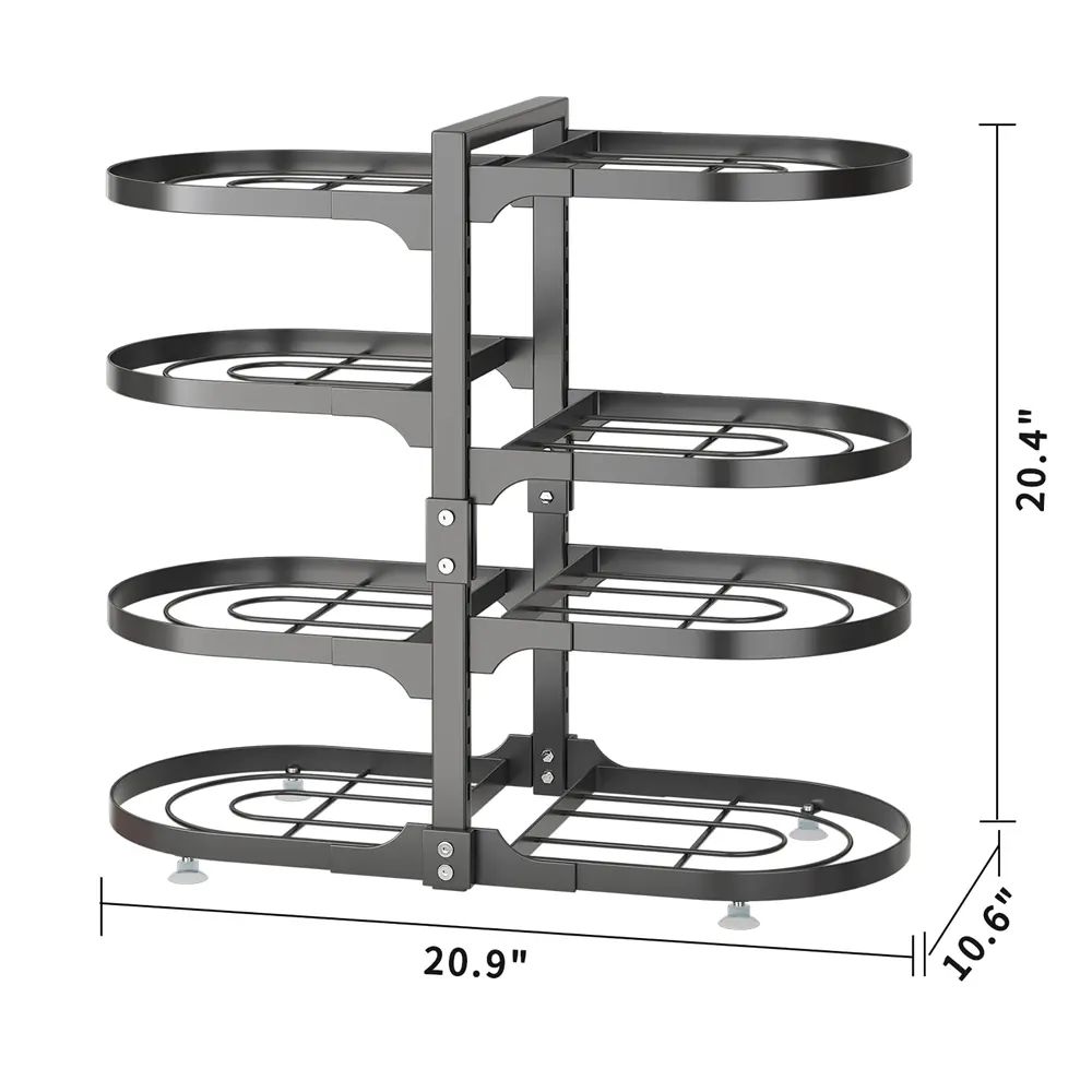 8-Tier Adjustable Pot and Lid Organizer Rack - Image 3