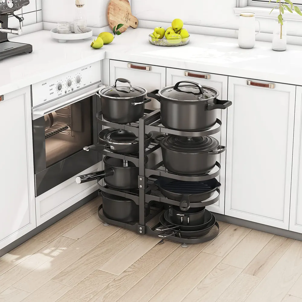 8-Tier Adjustable Pot and Lid Organizer Rack - Image 9