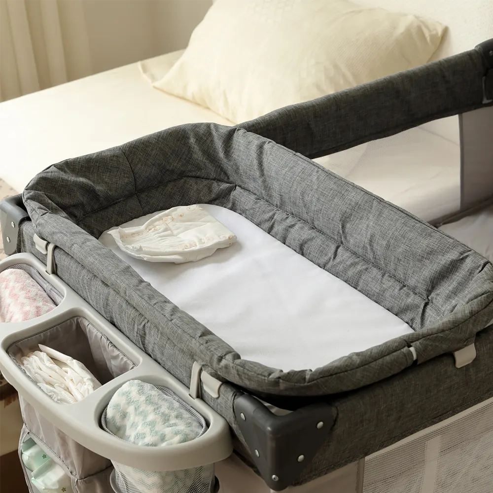 折りたたみ ベビーサークル コンパクト おむつ替えテーブル付 お昼寝 蚊帳付 ゆりかご 大容量収納 - 画像 (22)
