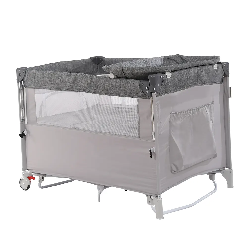 折りたたみ ベビーサークル コンパクト おむつ替えテーブル付 お昼寝 蚊帳付 ゆりかご 大容量収納 - 画像 (24)